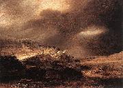 Rembrandt Peale Stormy Landscape oil painting on canvas